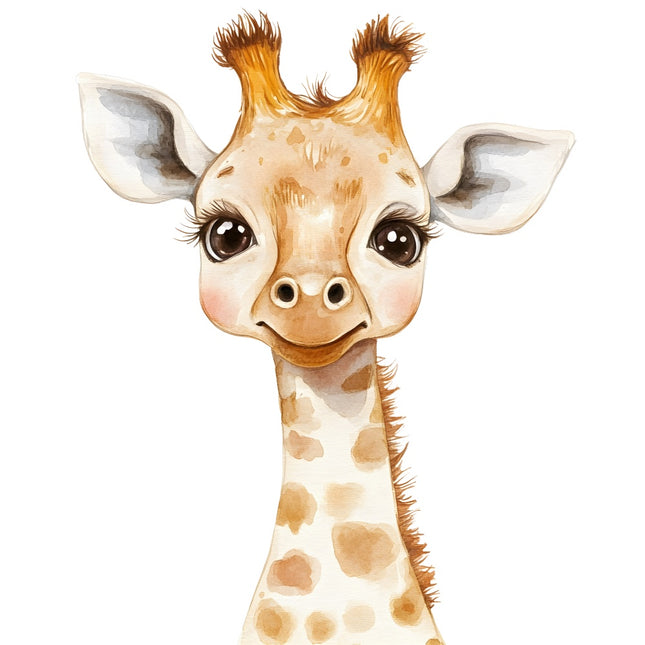 baby giraffe fabric panel