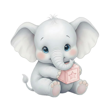 elephant fabric panel