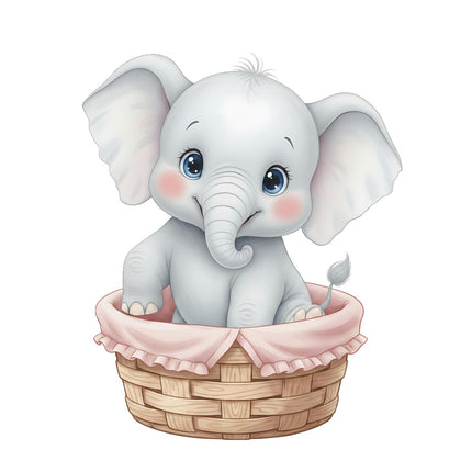 elephant fabric panel