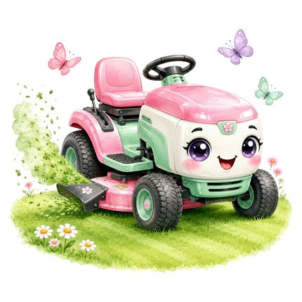 kawaii tractor fabric panel