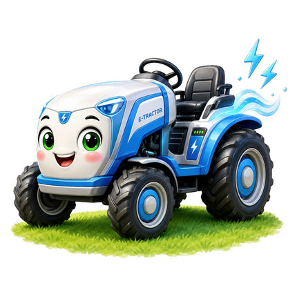 kawaii tractor fabric panel