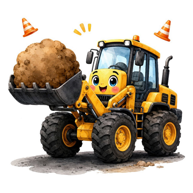 kawaii loader truck fabric panel