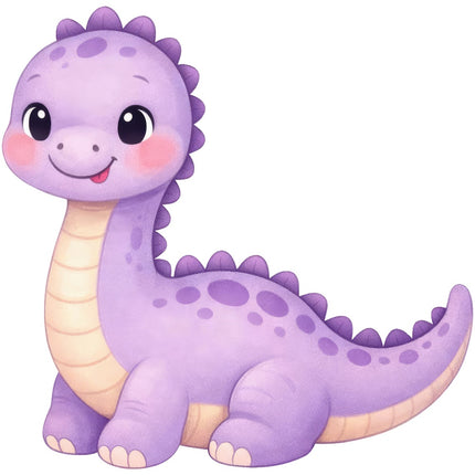 kawaii dinosaur fabric panel