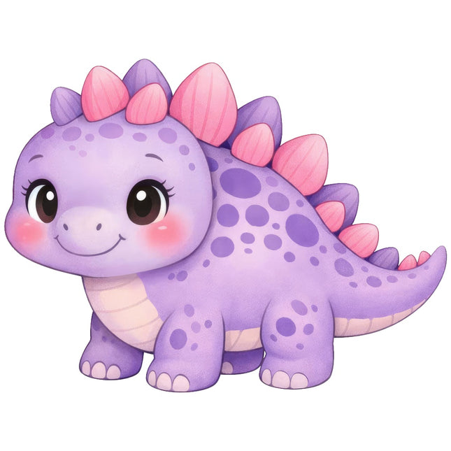kawaii dinosaur fabric panel