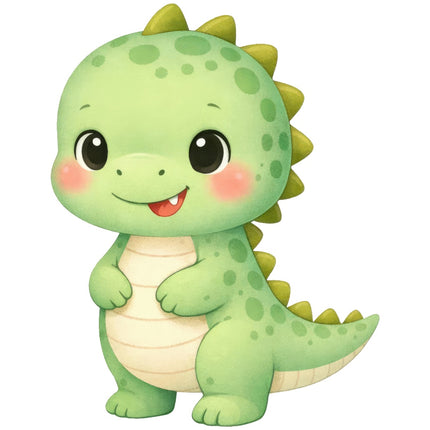kawaii dinosaur quilt square