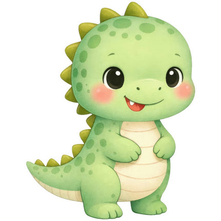 kawaii dinosaur fabric panel