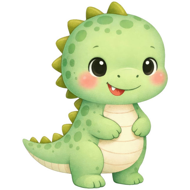 kawaii dinosaur fabric panel