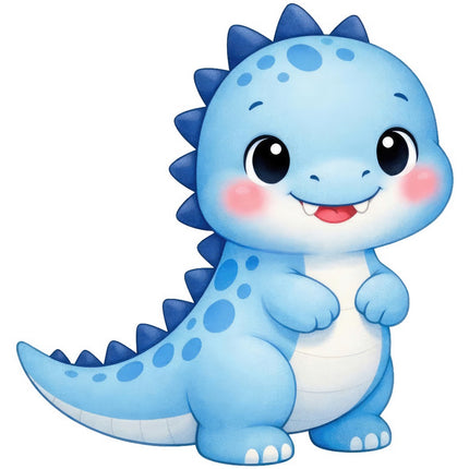 kawaii dinosaur fabric panel