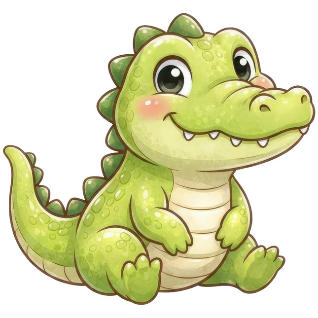 kawaii alligator fabric panel