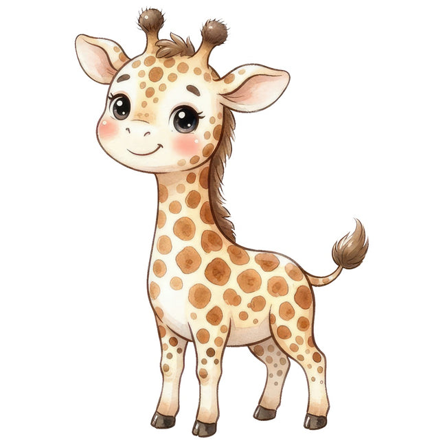 kawaii giraffe fabric panel