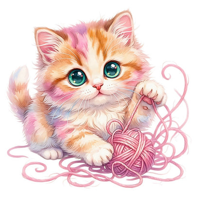 kitten fabric panel