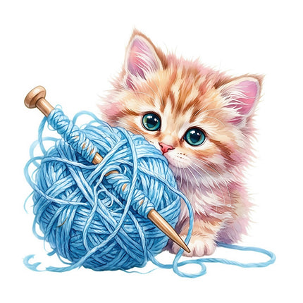 kitten fabric panel