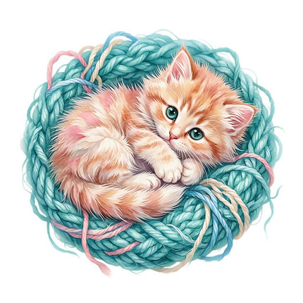 kitten fabric panel