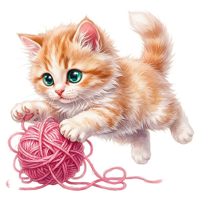 kitten fabric panel