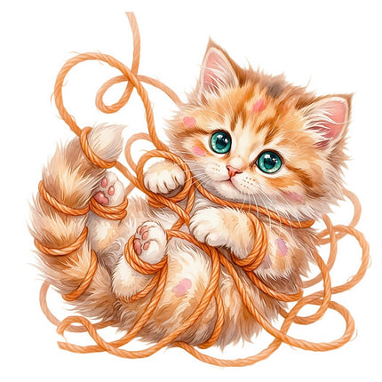 kitten fabric panel