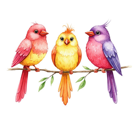 birds fabric panel
