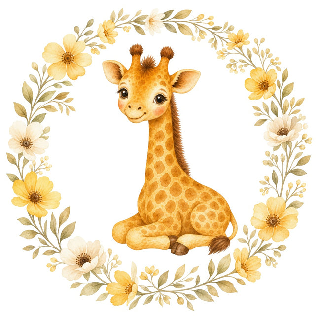 baby giraffe quilt square
