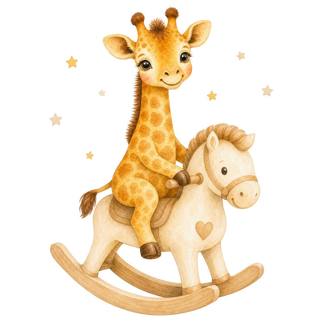 baby giraffe fabric panel