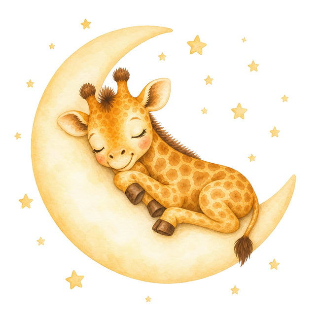 baby giraffe fabric panel