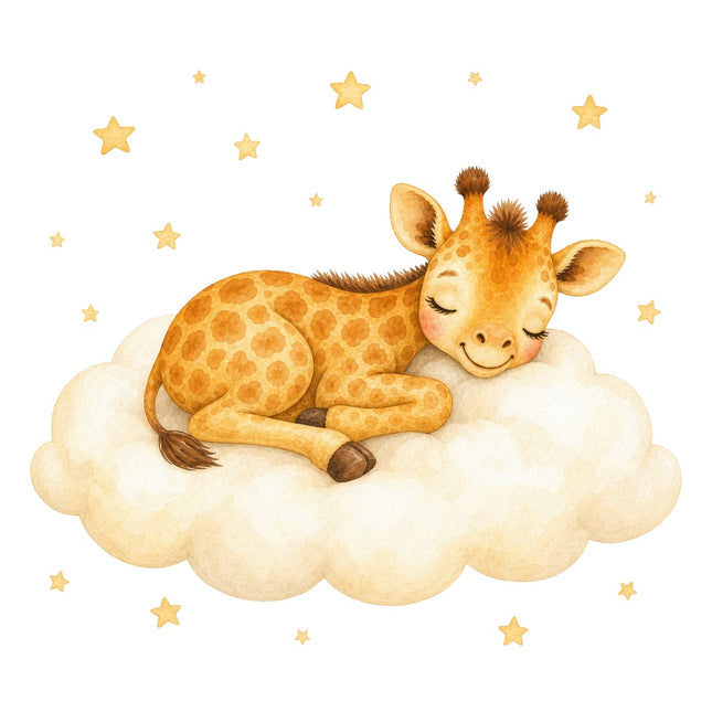 baby giraffe fabric panel