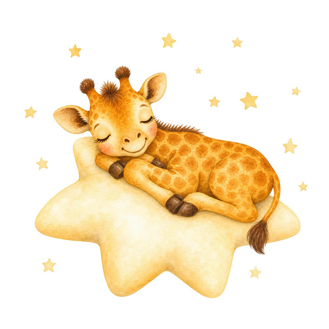 baby giraffe fabric panel