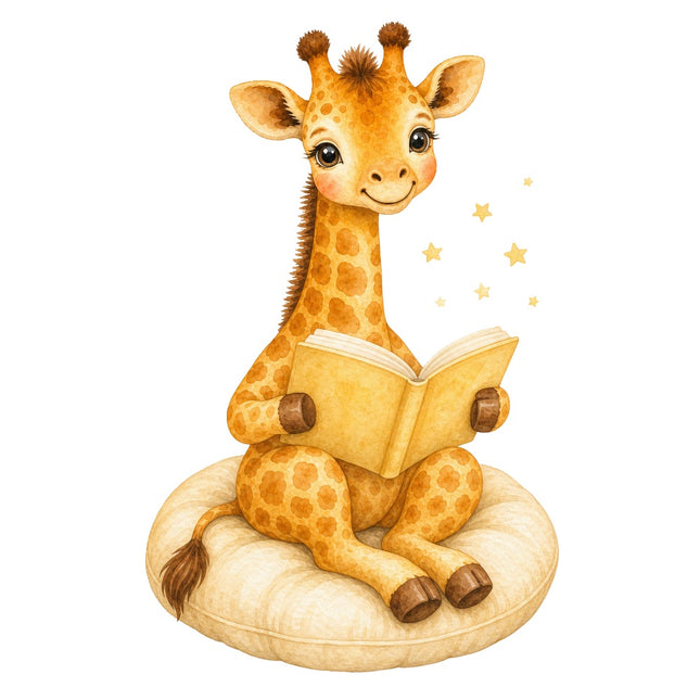baby giraffe fabric panel