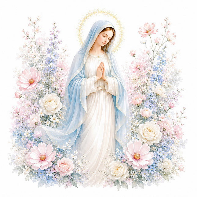 virgin mary quilt square