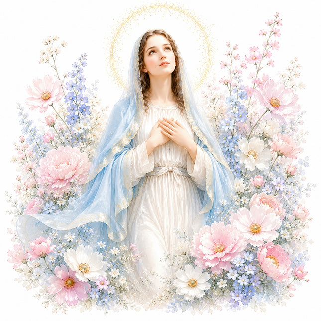 virgin Mary quilt square