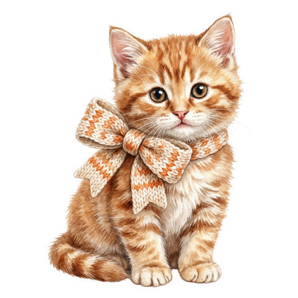 kitten fabric panel