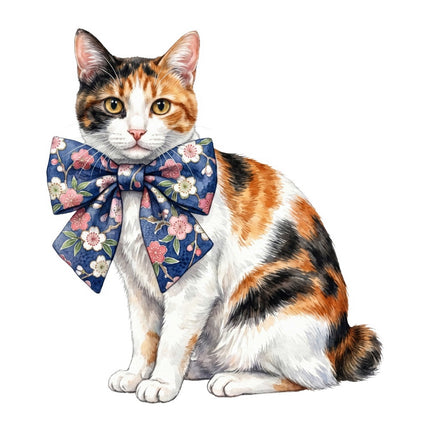 calico cat fabric panel