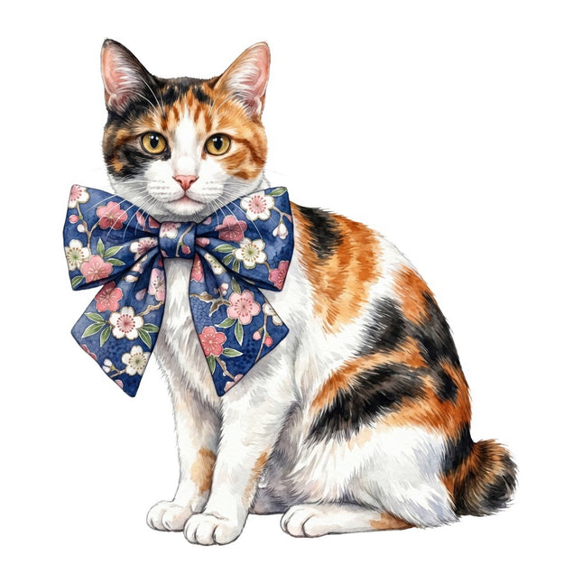 calico cat fabric panel