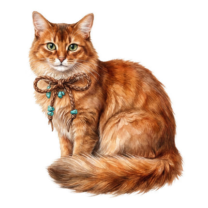 orange cat fabric panel
