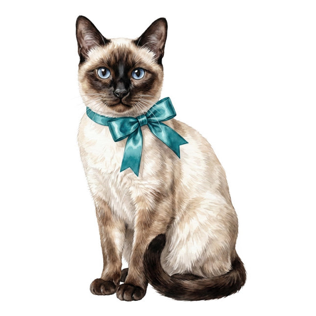 Siamese cat fabric panel