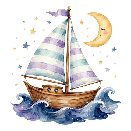 sailboat fabric panel