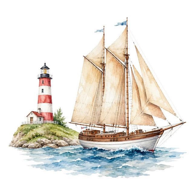 sailboat fabric panel