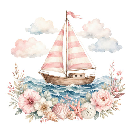 sailboat fabric panel