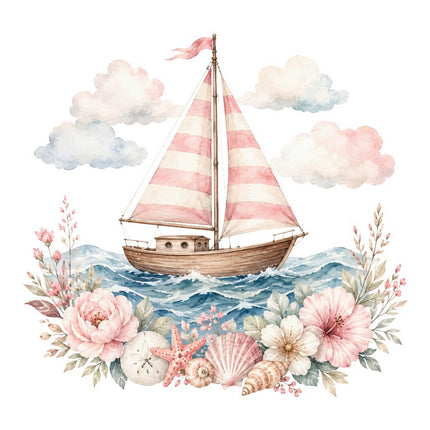 sailboat fabric panel