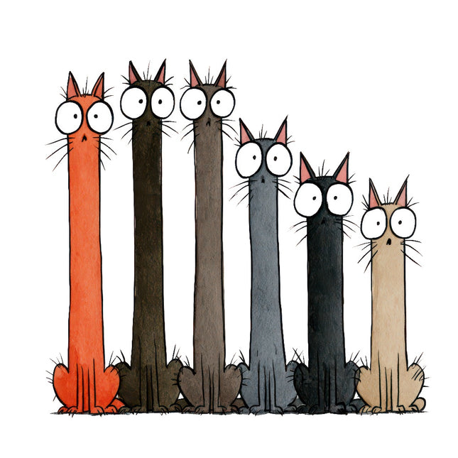 humor cats fabric panel