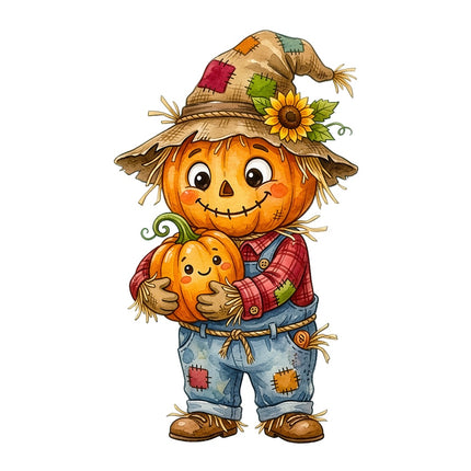 scarecrow pumpkin quilt block