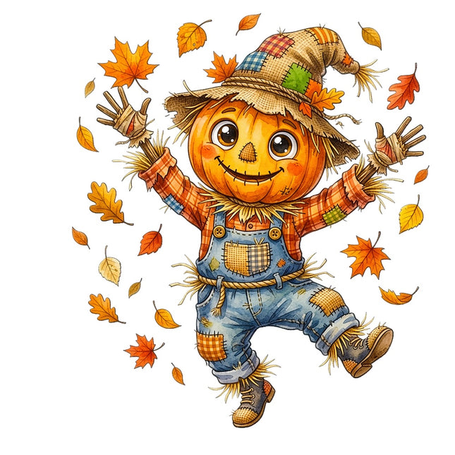 scarecrow pumpkin quilt block