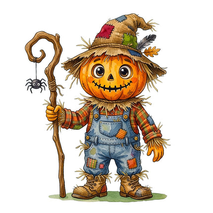 scarecrow pumpkin quilt square
