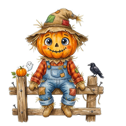 scarecrow pumpkin quilt square