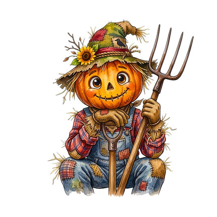 scarecrow pumpkin quilt square