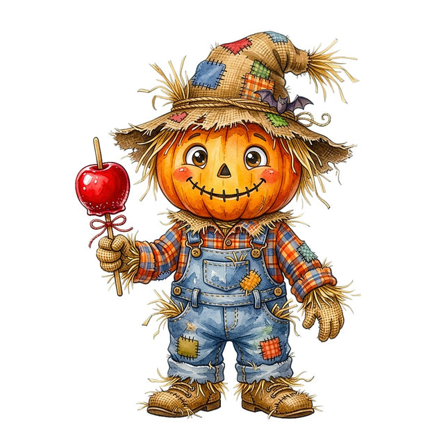 scarecrow pumpkin fabric panel