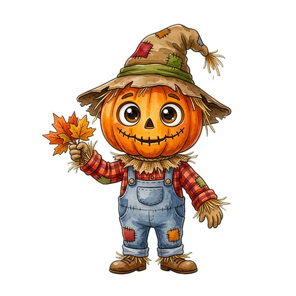 scarecrow pumpkin fabric panel