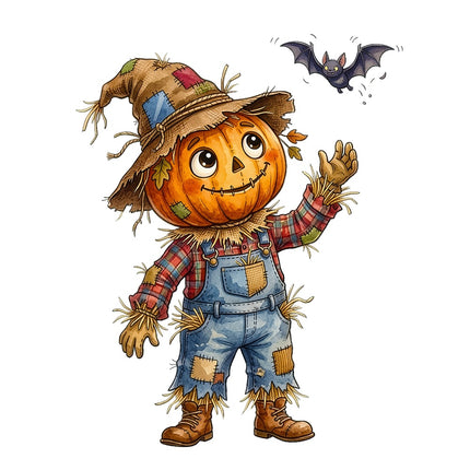 scarecrow pumpkin quilt square