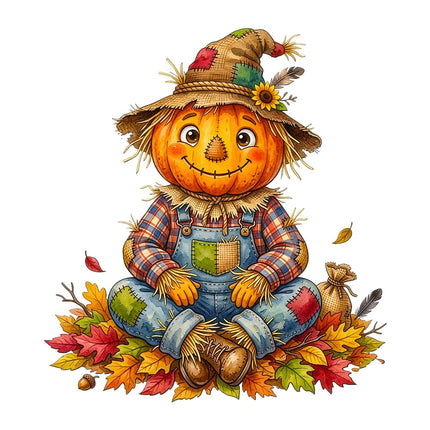 halloween scarecrow fabric panel