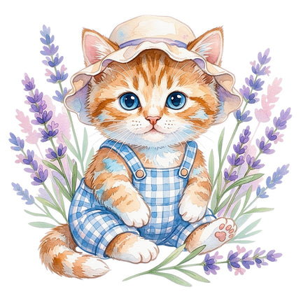 kitten fabric panel