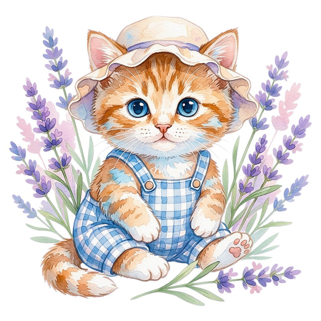 kitten fabric panel