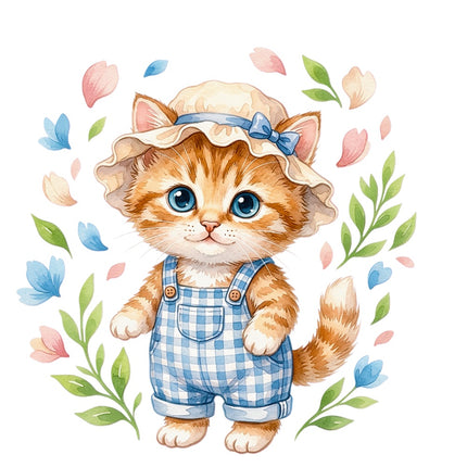 kitten fabric panel